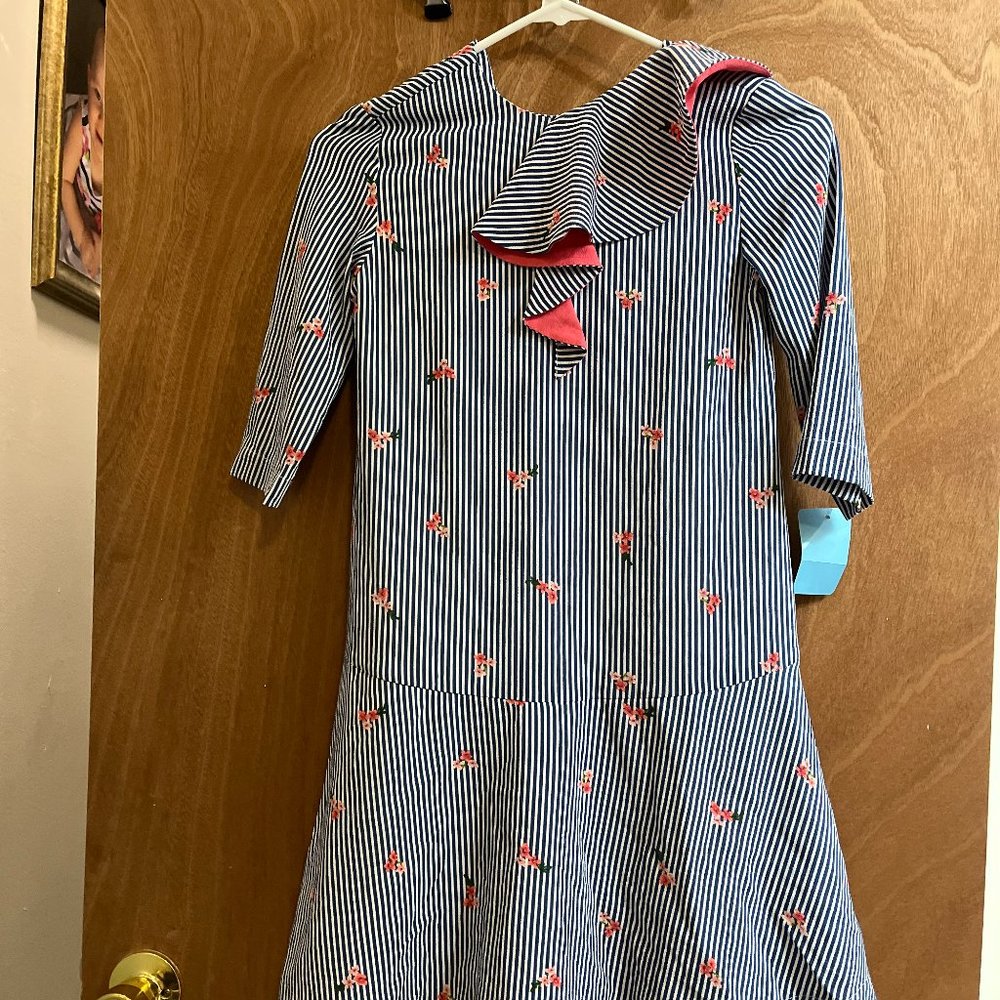 Girl's size 8 NWT Blue & White Dress by Girl Mi Collection